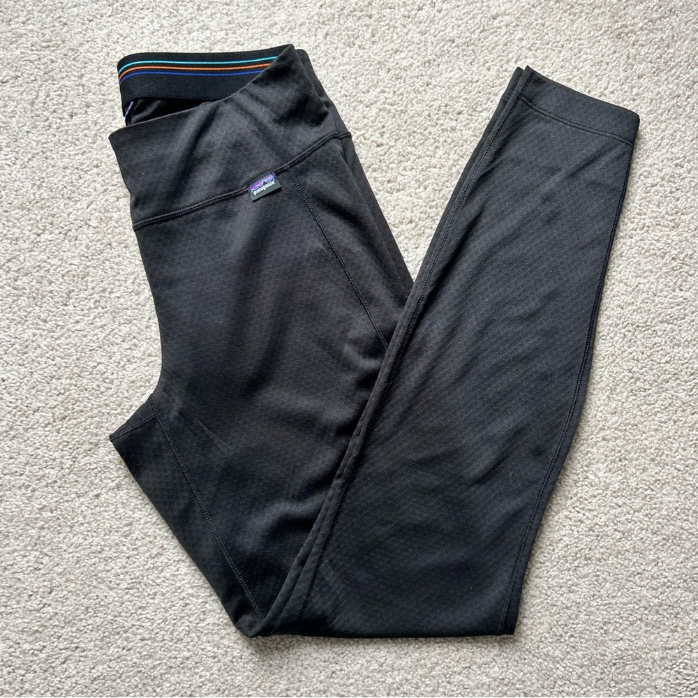 PATAGONIA Capilene Midweight Baselayer Bottoms Pants Women’s Size Small Black